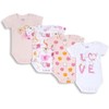 Chicco, Baby Boys Short Sleeve Cotton Bodysuits Set, rose
