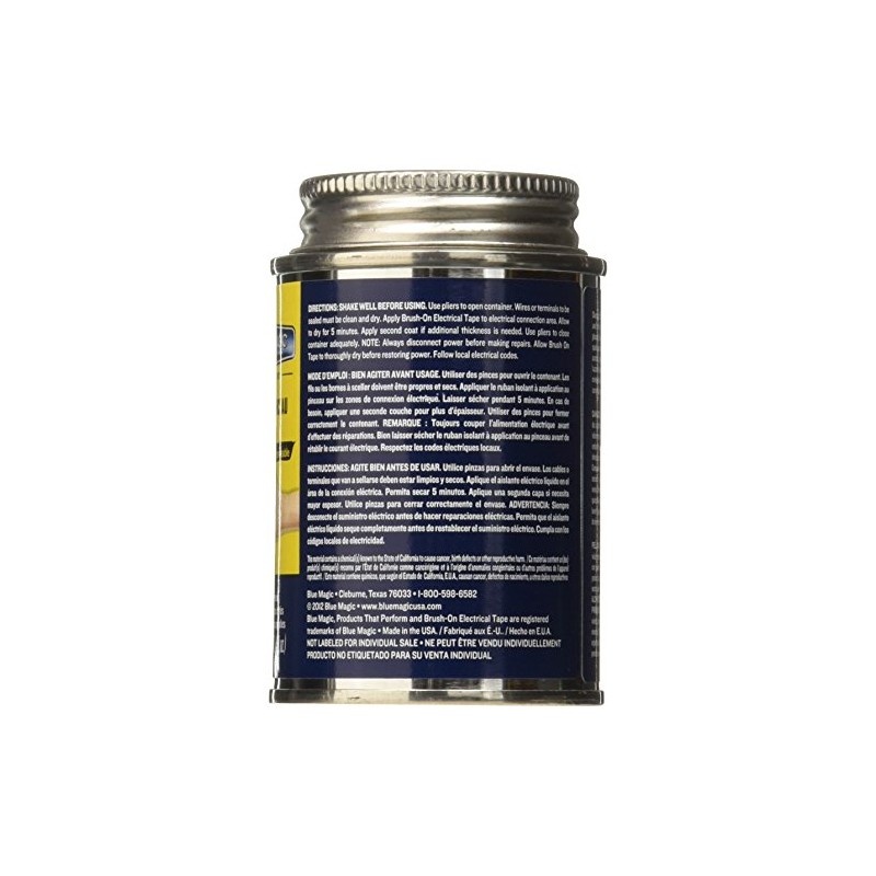 Blue Magic BOT55TRI Brush Electrical Tape (12/4Oz), Black