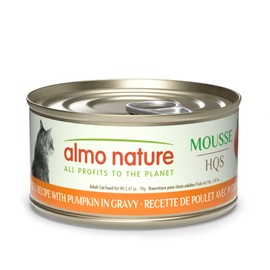 almo nature HQS Natural - Mousse - Wet Cat Food Pate Chicken and Pumpkin, 2.47 oz (Pack of 24)