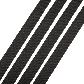 Fashewelry 3/8 Inch Elastic Bands for Sewing 100 Yards Black Flat Elastic Ribbon Thin Elastic Strap for Waistband Pants Mask Wig Replace Bands