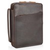 Polare Full Grain Leather Bible Cover Church Bag 10x7.5x2.2 inch