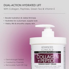 Advanced Clinicals Loción Corporal E Hidratante Facial Con Péptidos De Colágeno Loción De Colágeno Con Péptidos Para Mujeres Y Hombres Que Ayuda A Mej