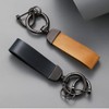 [Long River Sunset] Leather key ring, key ring, smooth outer
