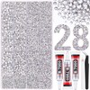 30000Pcs Resin Rhinestones for Bedazzling with Tweezers, Clear Rhinestones for
