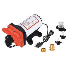 Acesurgeflo 110V Fresh Camper RV Diaphragm Water Pump With Pressure Switch On Demand 5.5GPM
