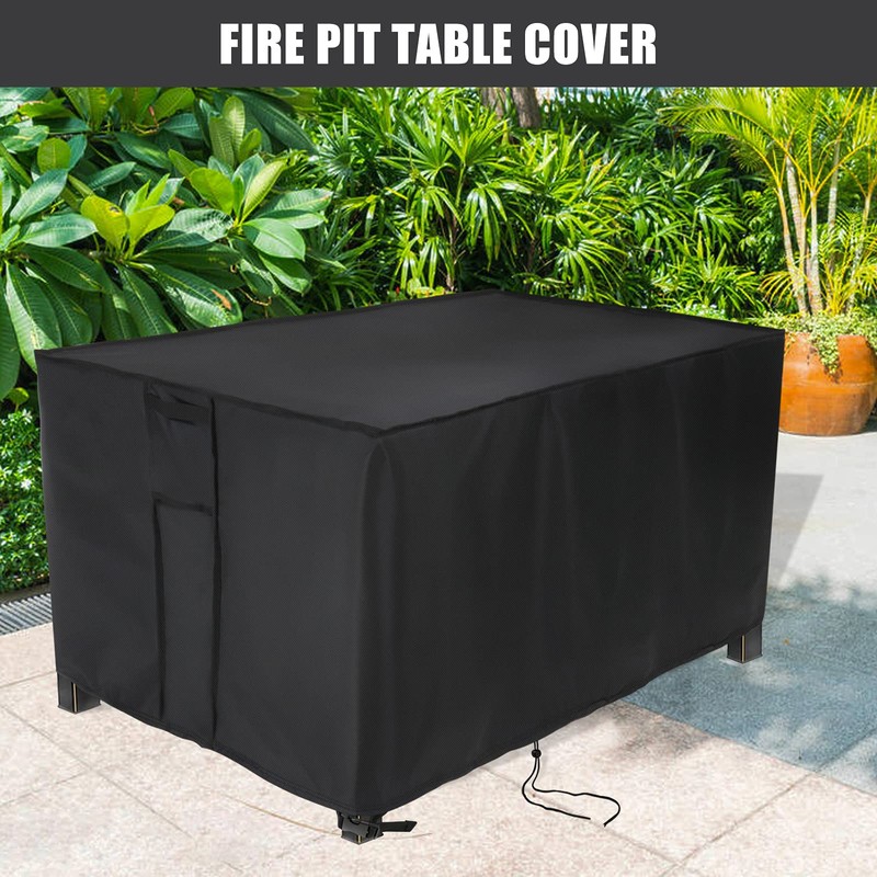 Fenghome Fire Pit Cover Rectangular, Waterproof Windproof Gas Fire Pit