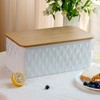HOME PALETTE Large Bread Box for Kitchen Countertop Corner Breadbox