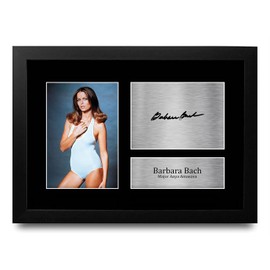 HWC Trading FR A4 Barbara Bach James Bond The Spy Who Loved Me Gifts Printed Signed Autograph Picture for Movie Memorabilia Fans - A4 Framed