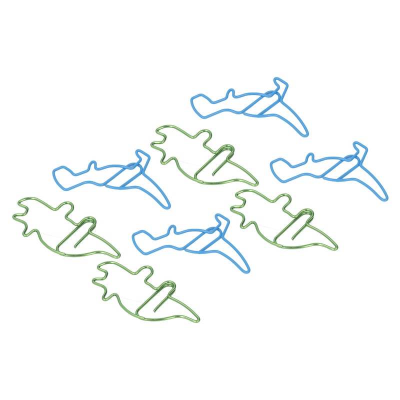 100 Pcs Shaped Paper Clips Hippo Dinosaur Shape Metal Cute