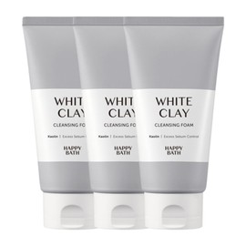 Happybath 해피바스 화이트클레이 모공 클렌징폼 150g 3개 Happy Bath White Clay Pore Cleansing Foam 150g 3 Pieces