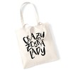 Crazy zebra lady tote bag