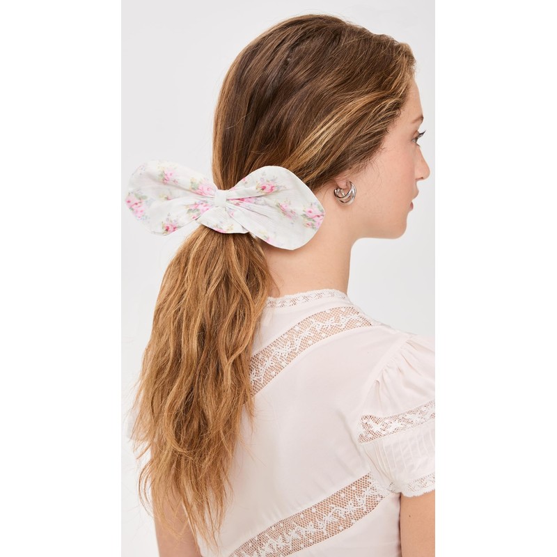 LOVESHACKFANCY Women's Pasadena Rose Scrunchies 2 Pack, Multi, One Size