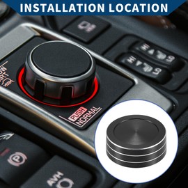 Hihaha Drive Mode Gear Shift Control Switch Knob Cover Ring for Subaru Forester 2019-2022 / Interior Decal Trim/Stylish Aluminum Alloy / 1 Pcs Black