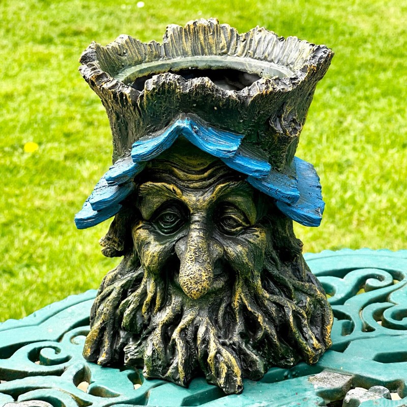 Darthome Rustic Greenman Planter Small Resin Tree Man Novelty Pagan