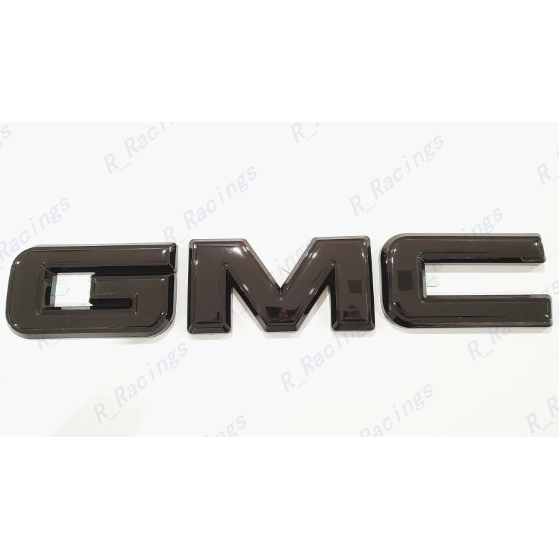 Auto Front & Rear Gloss Black Overlay Emblem 2019-2025 GMC