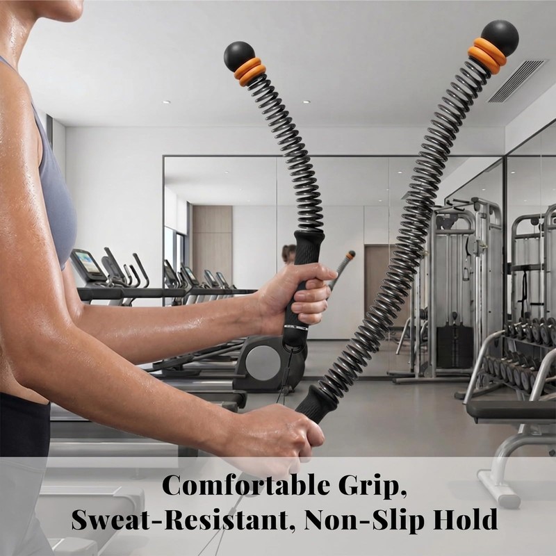 2026 New Adjustable Cordless Battle Ropes, 2-in-1 Battle Ropes for