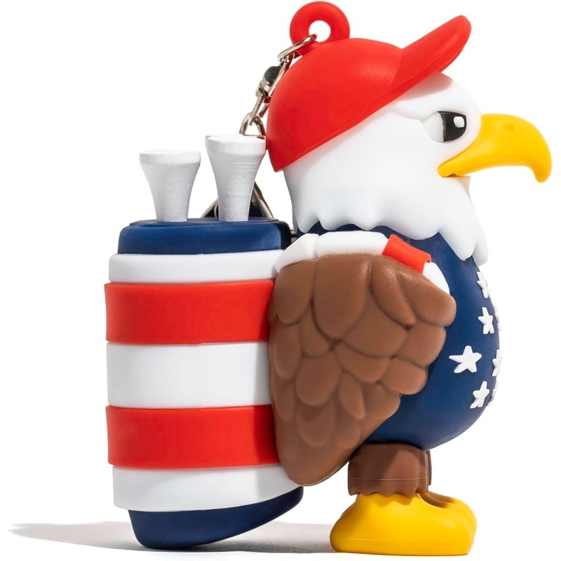 Eagle Golf Tee Holder Tea Case with 8 Tees, Funny