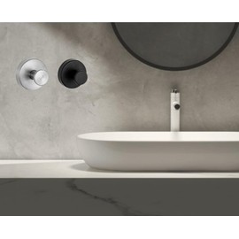 KAS Enterprise Suction Cup Storage Hook, Towel Hanger, Reusable, Modern Design, Holds 11 lbs (Silver)