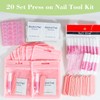 Kit De Manicura Desechable Con Lima, Pegamento, Almohadillas De Preparación,