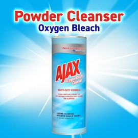 Ajax Professional Heacy Duty Oxygen Bleach Powder Cleanser 21 Oz (Pack of 2) bundled with Micro Fiber Cloth