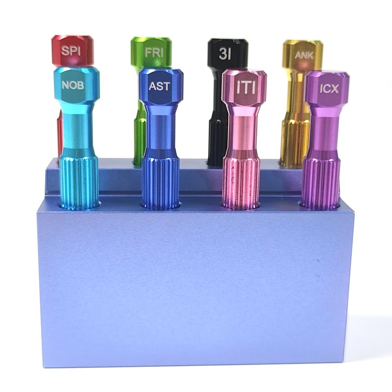 EASYTODENTA 8pcs/Set Dental Lab Implant Screw Driver Kit Dental Abutment