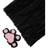 Tiehuoxia 200pcs Pipe Cleaners [Black] Thick Chenille Stems for DIY