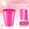Yungyan 50 Pack 16oz Stadium Cups Reusable Plastic Cups Blank