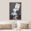 SIGNWIN Framed Canvas Print Wall Art Banksy British Artist Einstein