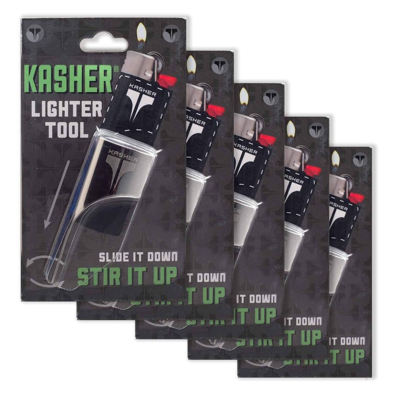 Kasher Classic Lighter Tool Without Lighter - Stainless Steel, Lightweight,