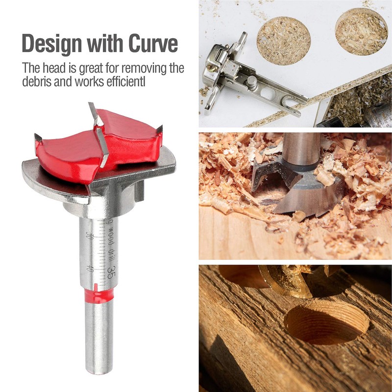 Forstner Drill Bit Tungsten Carbide Woodworking Hinge Hole Cutter with