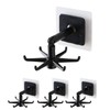 VIVLLEN 4Pcs 360° Rotating Folding Hook,Kitchen Nail-Free Rotating Shelf,Rotating Shelf