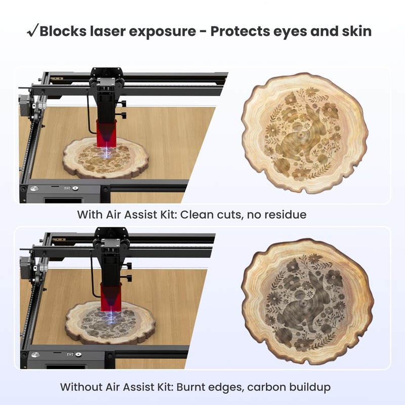 Longer Air Assist Kit for Laser Engraver RAY5 10,000mW/20,000W,Adjustable Max