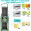 Cortador de Verduras, Acero Inoxidable + ABS, Grosor Ajustable, Verde