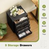 Sweetcrispy 5 Drawer Chest Mobile Storage Cabinets Small Wooden Dresser