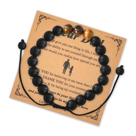 Fathers Day Presents Bracelet for Dad Daddy Birthday Gifts for Father from Daughter Mens Natural Stone Bracelets for Dad Thank You Gifts for Father Bracelet Beads