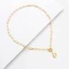 Jukoclut Paperclip Chain Toggle Clasp Initial Pendant Letter Necklaces for