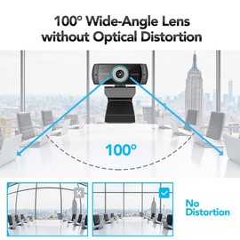 PC 1080P Webcam with Mic. USB Camera for Video Calling & Recording Video Conference/Online Teaching/Business Meeting Compatible with Computer Desktop Laptop MacBook for Windows Android iOS Linux