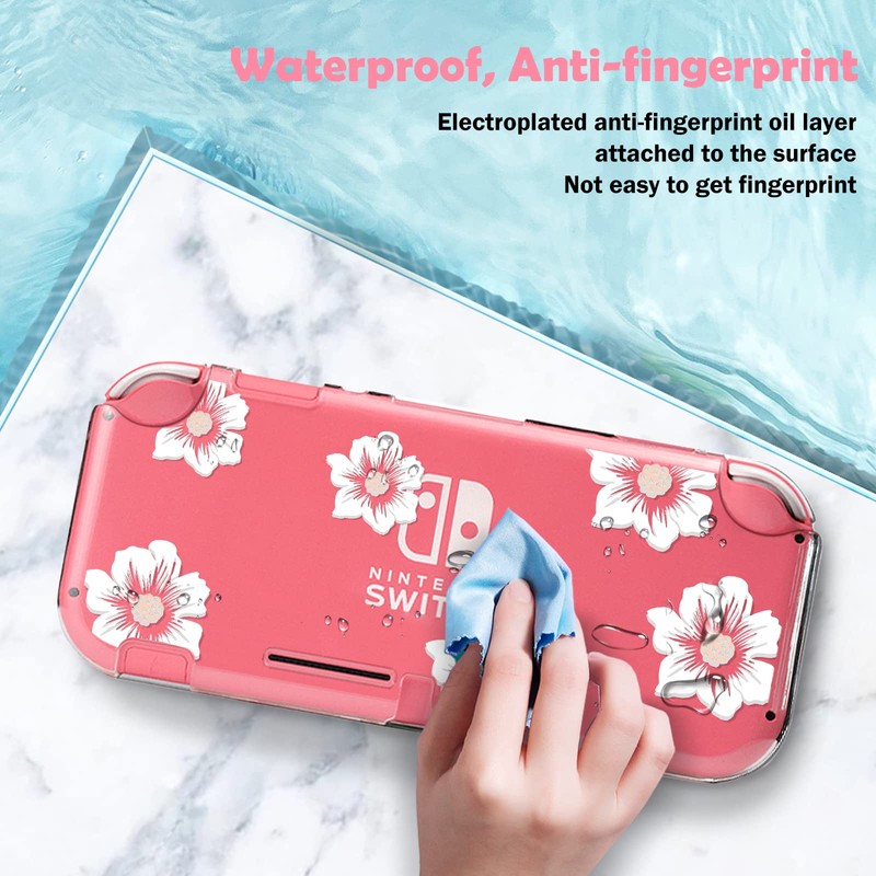 DLseego Sakura White Flower Floral Clear Switch Lite Protective Case