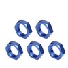 5 Pcs AN8 Female Thread Hex Locking Nut Metal Alloy