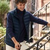 Lands' End Mens Wanderweight Down Vest Radiant Navy Regular Large