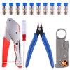Swpeet 14Pcs Coax Cable Crimper Wire Stripper Tool Kit, RG59