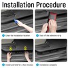 ZZEQYG 4 Pcs ABS Carbon Fiber Door Sill Protector Compatible