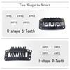 Richintol Wig Clips,32mm 9-Teeth I-Shape Extension Snap Clips for DIY
