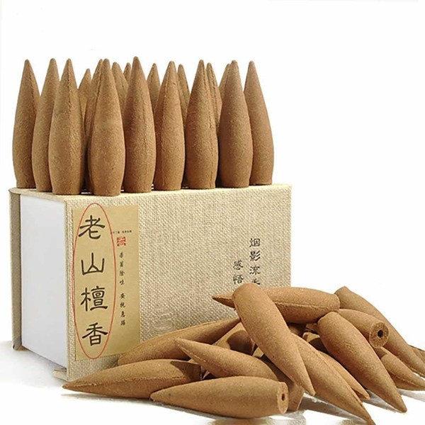 [AiO JAPAN] Incense, Cone Shape, Large Old Sandalwood, Sandalwood, Smoke Backflux, Backflow Incense, Sandalwood, Natural Incense, Health Incense