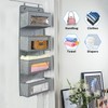 BrilliantJo Over Door Storage Organiser, 4 Pockets Soft Fabric Hanging