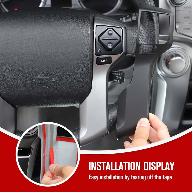 JeCar Steering Wheel Cover Interior Decoration Trim Kit Compatible with