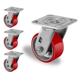 Syrantion 4 Inch Caster Wheels Heavy Duty,Capacity8 - 4 Pack Swivel