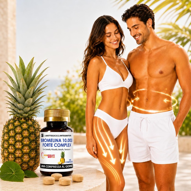 BROMELINA 10.000 GDU/g GASTROPROTETTA CON BROMELINA 5000 GDU/g CENTELLA PILOSELLA