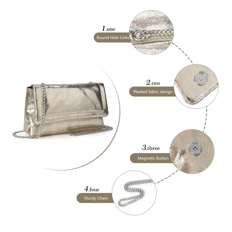 VNFIOEI Small Clutch Bag with Chain, Fashionable Shoulder Bag, Elegant