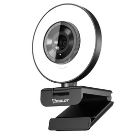 OCELOT GAMING Cámara Web Full HD 60 FPS, aro de luz 3 tonalidades. Modelo Iris- W1